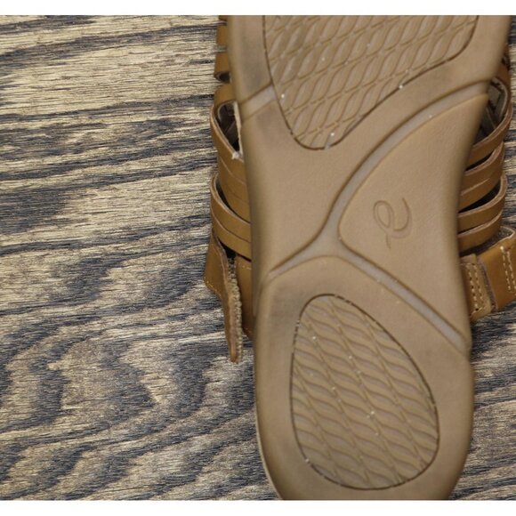 Easy Spirit Womens Strappy Mindi Flat Sandal SEMINDI Cognac Leather Brown 7.5M - Picture 6 of 11